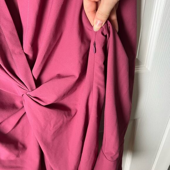 Cinq A Sept Mckenna Twist-Front Collared Dress in Dark Ube 14 - Picture 3 of 9